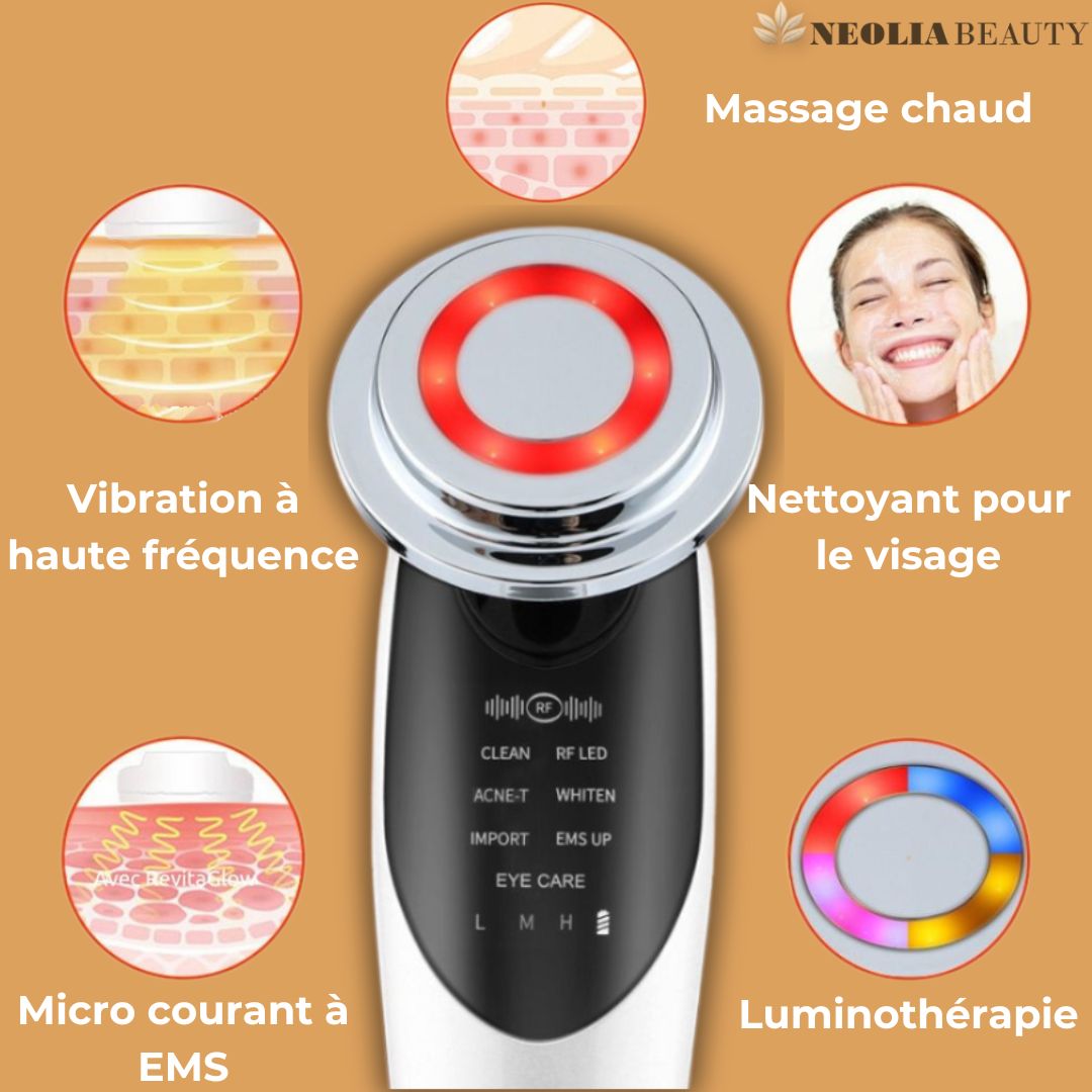 Appareil de massage facial – soin visage anti-âge, stimulation de la circulation sanguine et relaxation musculaire