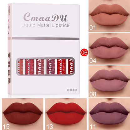 Neolia VelvetKiss – Coffret 6 Rouges à Lèvres Mat Longue Tenue