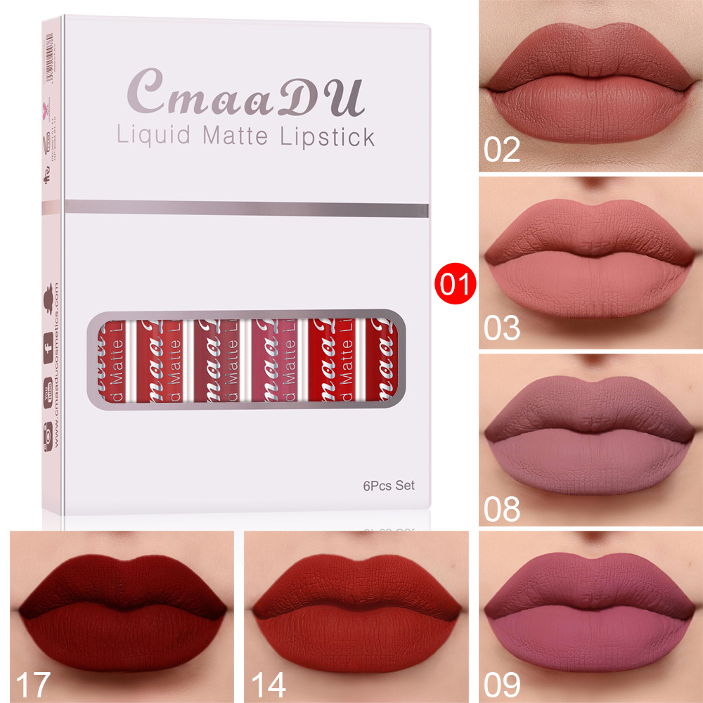 Neolia VelvetKiss – Coffret 6 Rouges à Lèvres Mat Longue Tenue