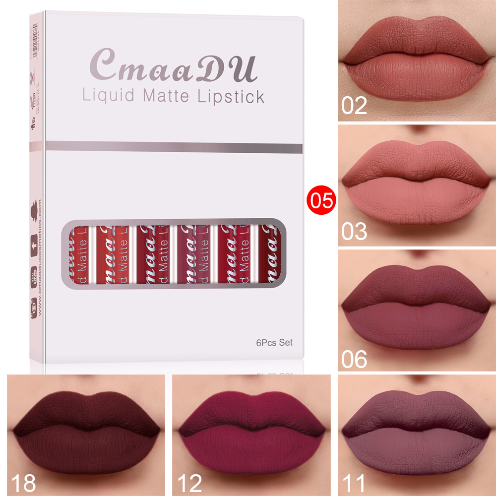 Neolia VelvetKiss – Coffret 6 Rouges à Lèvres Mat Longue Tenue