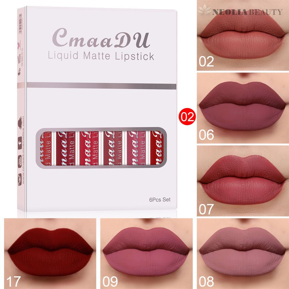 Coffret de rouges à lèvres mats waterproof avec couleurs riches et tenue longue durée – collection élégante pour des lèvres lisses et audacieuses